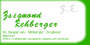 zsigmond rehberger business card